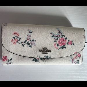 Coach Floral Cross Stitch Slim Envelope Wallet 🌷